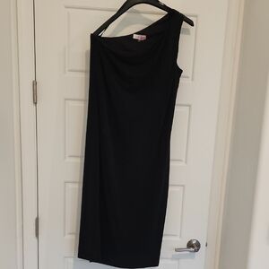 Calvin Klein Elegant Black One-Shoulder Dress